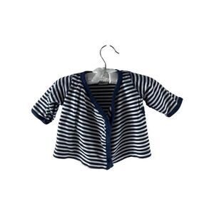 Hanna Andersson Striped Long Sleeve Button Front Shirt Boys 0-3 Months 50 cm